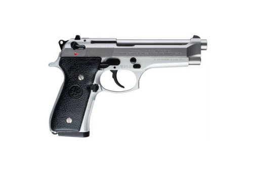 Beretta 92 FS Inox 9mm 10 Round Pistol, Stainless w/ Black - JS92F520