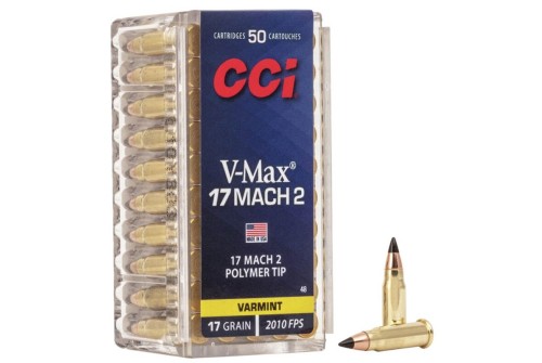 CCI Speer V-Max 17 HM2 17 Grain Poly Tip Ammo, 50 Round Box (48)