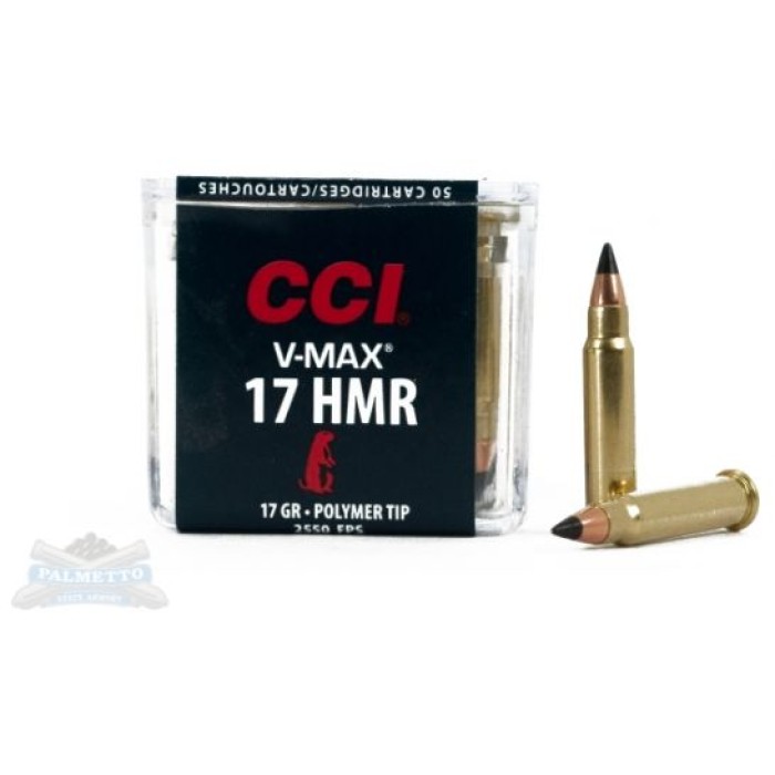 CCI .17 HMR 17gr V-Max Ammunition 50rds - 0049