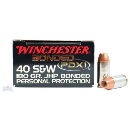 Winchester 40 S&W 180gr PDX1 Pistol Ammunition 20rds - S40SWPDB1