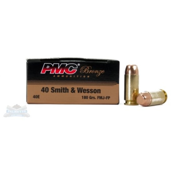 PMC 40E Bronze  40 S&W 180 gr Full Metal Jacket Flat Point (FMJFP) 50 Bx/ 20 Cs