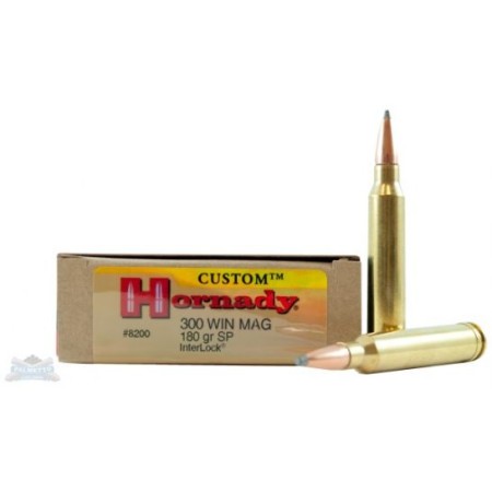 Hornady 300 Win Magnum 180gr SP Custom Ammunition 20rds - 8200