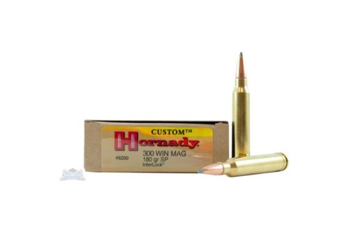 Hornady 300 Win Magnum 180gr SP Custom Ammunition 20rds - 8200