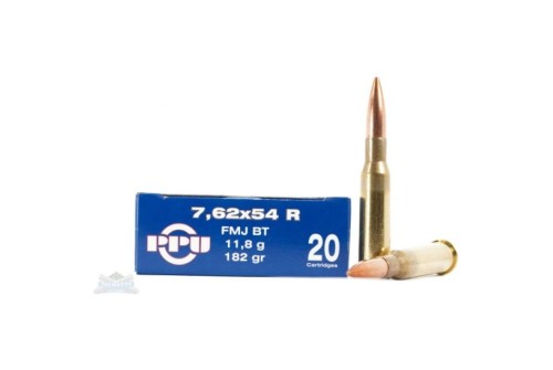 PRVI Partizan 7.62X54R 182gr FMJ Ammunition 20rds - PP76254F