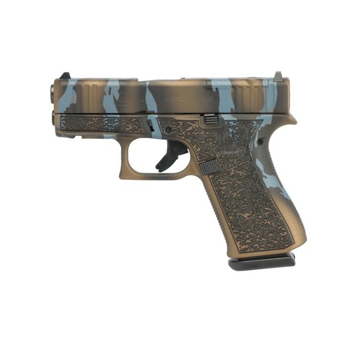 Glock G43X Urban Blue Tiger 9mm 3.39