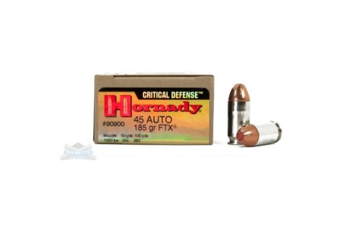 Hornady 45 Auto/ACP 185gr FTX Critical Defense Ammunition 20rds - 90900