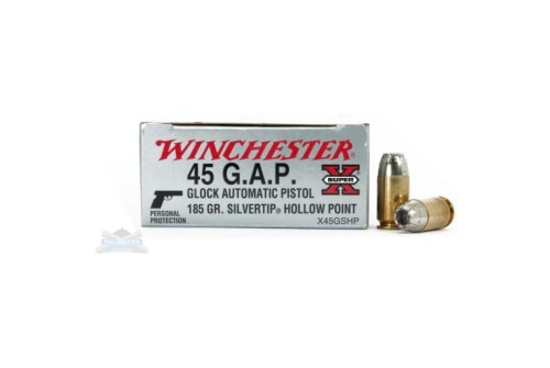 Winchester Super X .45 GAP 185gr Silver Tip HP Ammunition - X45GSHP