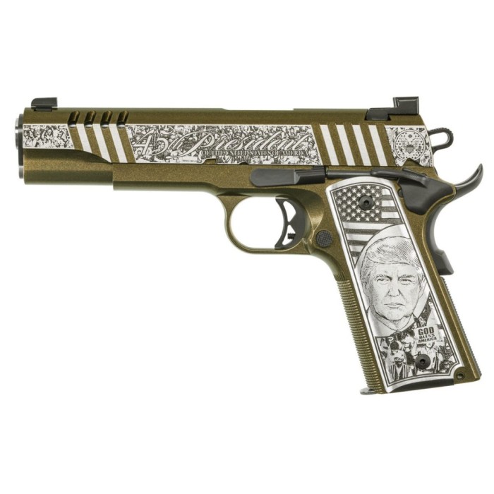 AUTO-ORDNANCE TRUMP RALLY CRY 1911 45ACP 5 7RD BLEM