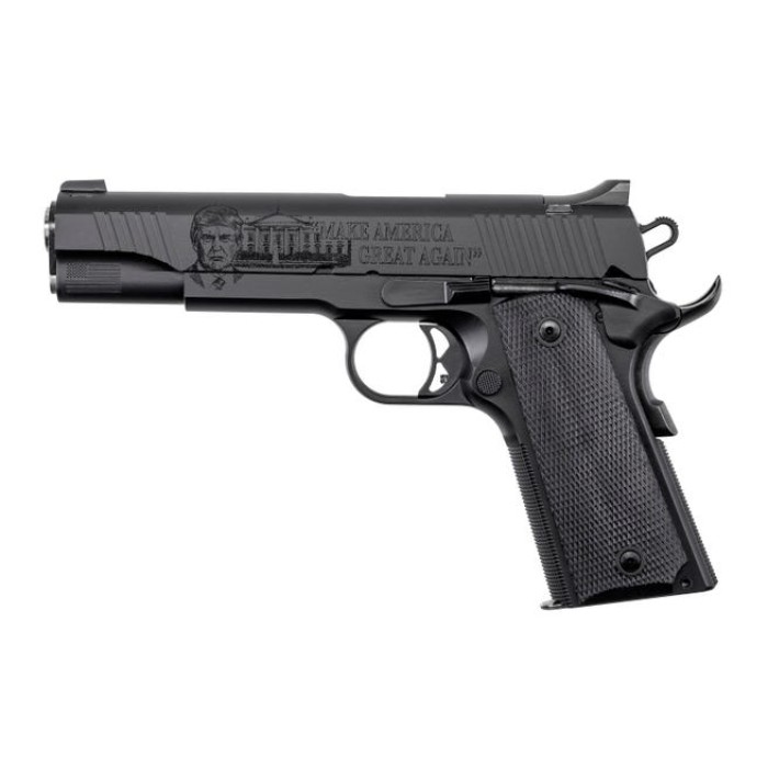 Auto Ordnance 1911 "Trump 45Th President"  Handgun .45 Acp 7Rd Magazines 5" Barrel Checkered Grips 1911TCAC1R