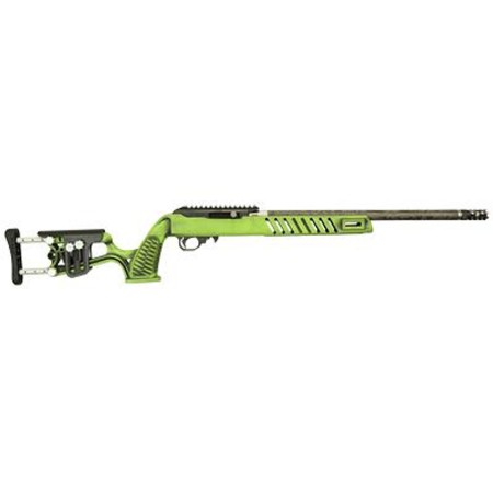 Black Rain Ordnance Bro23081403 Professional  22 LR 10+1 18.50" Barrel, Optics Mount, Zombie Green Battleworn Adj. Luth-Ar Mca-22 Chassis, Milled Flash Hider