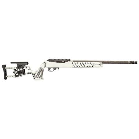 Black Rain Ordnance Bro23080502 Professional  22 LR 10+1 18.50" Proof Carbon Fiber Barrel, Optics Mount, White Battleworn Adj. Luth-Ar Mca-22 Chassis, Milled Flash Hider