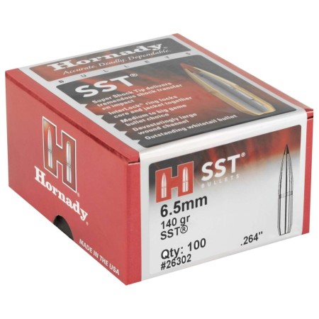 HORNADY SST 6.5mm 140gr 100/Box Rifle Bullets (26302)