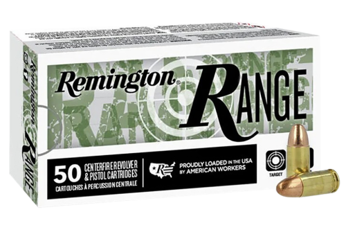 Remington Range 9mm, 124gr, Full Metal Jacket, 50rd Box