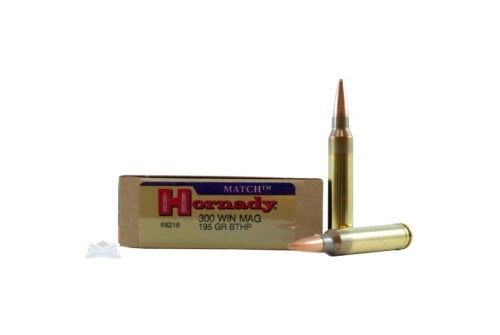 Hornady 300 Win Magnum 195gr BTHP Match Ammunition 20rds - 8218