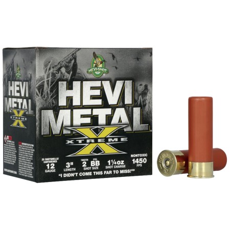 Hevi-Shot Hs38188   12 Gauge 3" BB Shot 25 Per Box 10 CS