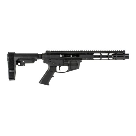 Foxtrot Mike FM9 9mm, 7" Barrel, Black, SBA3 Brace, Glock Compatible Mag Well