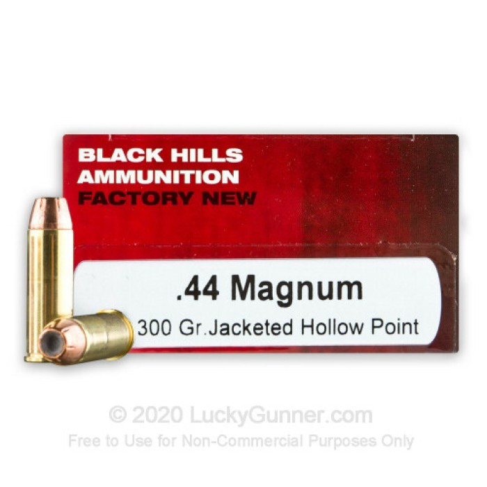 44 Mag - 300 Grain JHP - Black Hills - 50 Rounds