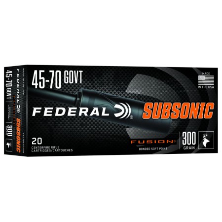 Federal F4570FS1SUB   45-70Gov 300gr Fusion Soft Point 20 Per Box/10 Case