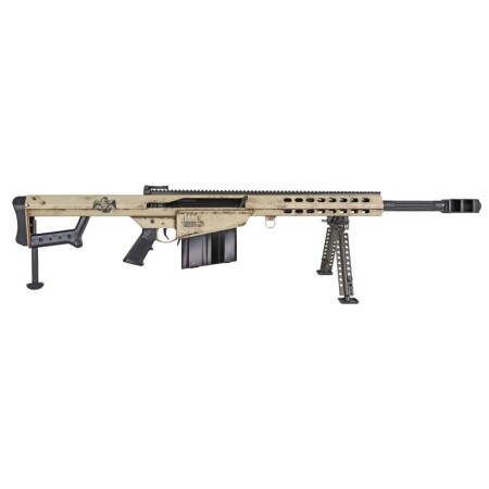 Barrett 20152 M82A1 America 250 50 BMG 10+1 Black Fluted Barrel, Steel Receiver w/Picatinny Rail, QD BiPod Forend. M-LOK Handguard, Black Polymer Grip