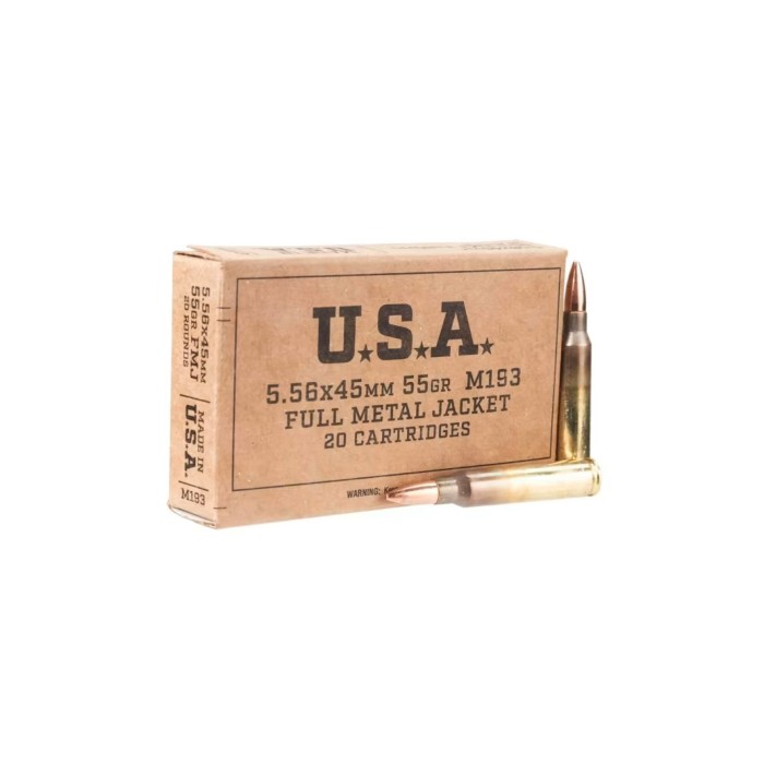 Winchester 5.56 NATO 55 Grain FMJ M193 Ammo - 1000 Rd Case - Dirty Bird Industries