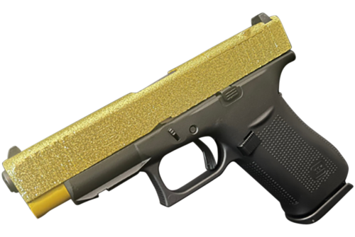 Glock G43X MOS Slim Sub-Compact 9mm Glamour Glock Gold Glitter Cerakote Pistol