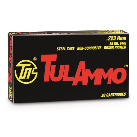 TulAmmo, .223 Remington, FMJ, 55 Grain, 1,000 Rounds