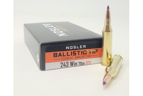 Nosler Varmint Brass .243 Win 70 Grain 20-Rounds