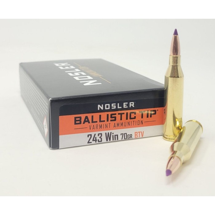 Nosler Varmint Brass .243 Win 70 Grain 20-Rounds