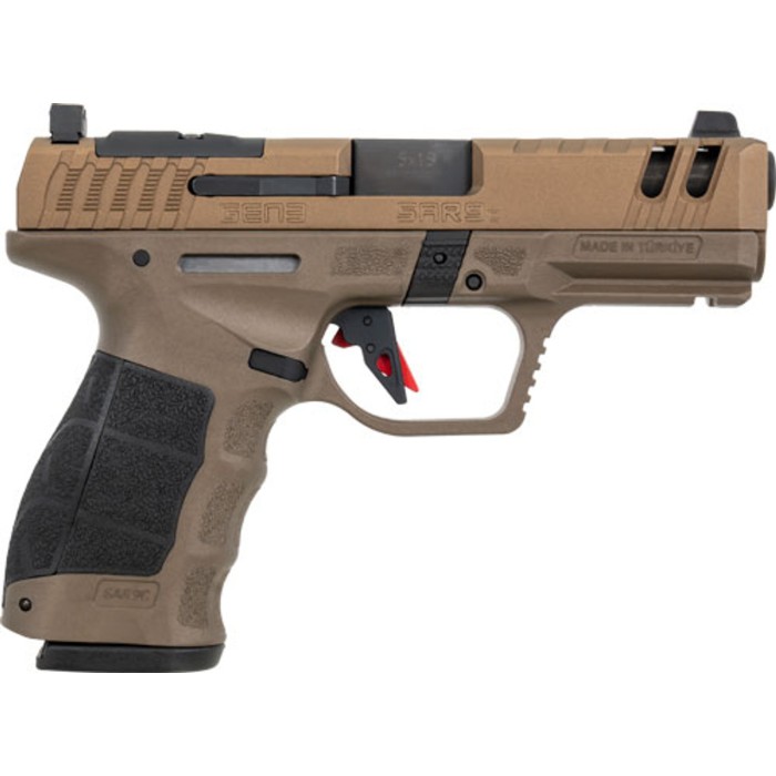 SAR SAR9 C Gen 3 9mm, 4" Barrel, Bronze, Interchangeable Backstrap Grip, 15rd