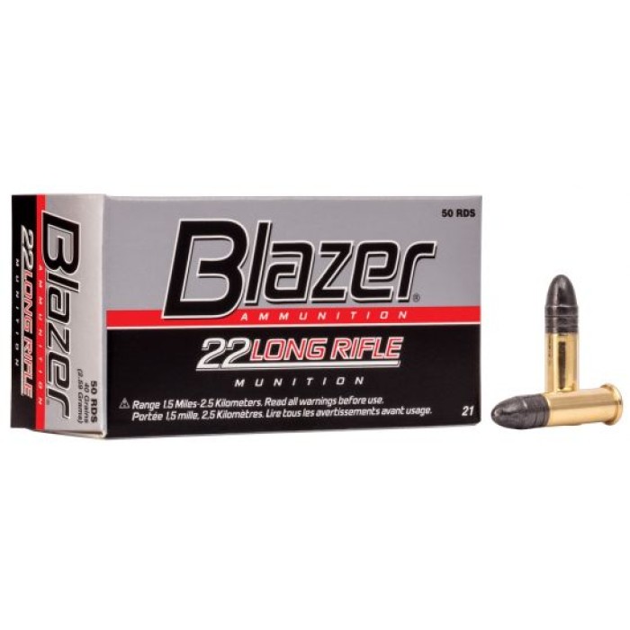 CCI Blazer .22 Long Rifle 40gr Solid Ammunition 500rds (10 Boxes of 50) - 0021