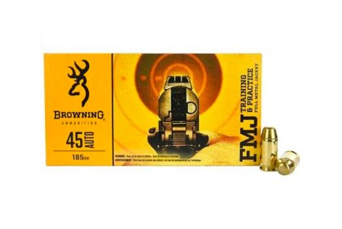 Browning 45 Auto Training & Practice B191800452 185 Grain FMJ Ammo - 50 round box - Dirty Bird Industries