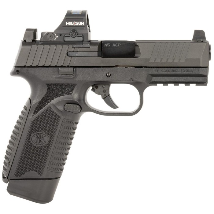 FN 545 MRD 45 ACP, 4.1" Barrel, Black, Holosun 407C Red Dot, 10rd