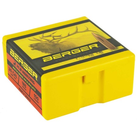 Berger Bullets VLD Hunting, .308 Diameter, 30 Caliber, 185 Grain, Hollow Point Boat Tail, 100 Count 30513