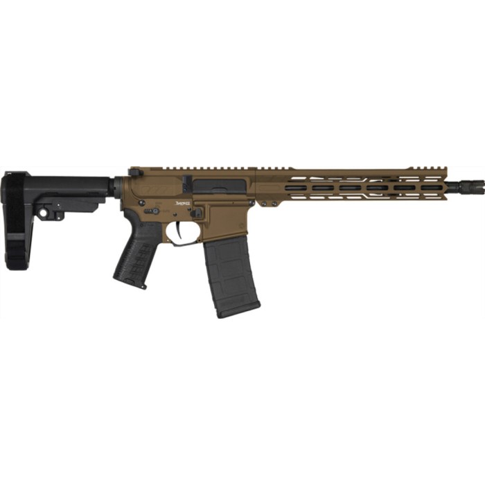 CMMG Banshee Mk4 5.56 12.5in 30rd Midnight Bronze Pistol w/ Ripbrace (55AC20A-MB)