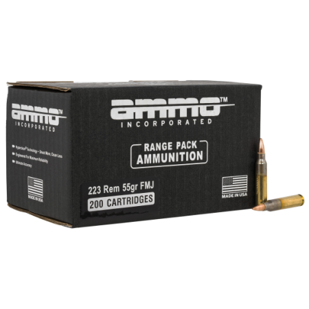 Ammo Inc 55gr .223 Rem FMJ Ammo, 200rd - 223055FMJ-A200