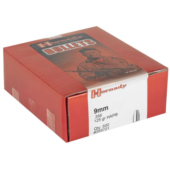 HORNADY 9mm 125Gr HAP Handgun Bullets (355721 )