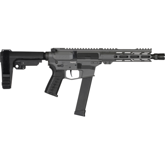 CMMG Banshee MKG .45 ACP 8" AR Pistol, Tungsten Gray - High-Caliber Compact Pistol - 45AF30FTNG