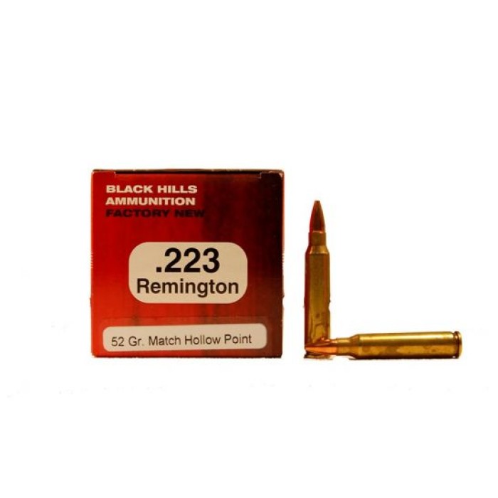 Black Hills 223 Remington 52gr Match Hollow Point Ammunition 50rds - M223N3