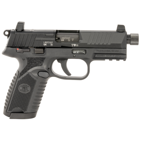 FN 502 Tactical .22 LR Pistol with 4.60" Threaded Barrel, Black Optic Ready Slide, and Polymer Frame - 66101684