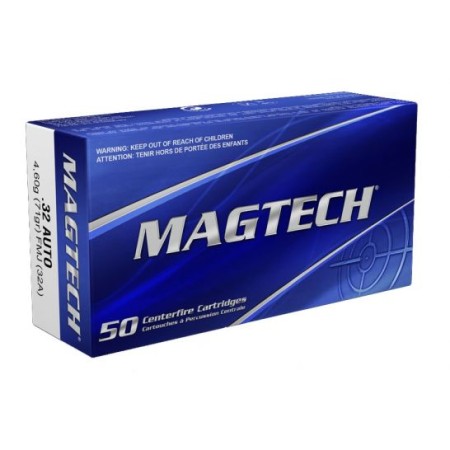 Magtech 32 Auto/ACP 71gr FMHJ Ammunition 50rds - 32A