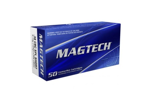 Magtech 125gr LRN 38 Special Short Ammo, 50 rds/box - 38G