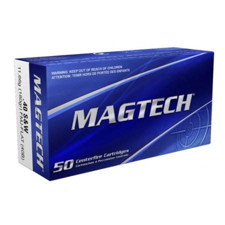 MagTech Range/Training Brass .40 SW 180-Grain 50-Rounds FMJFN