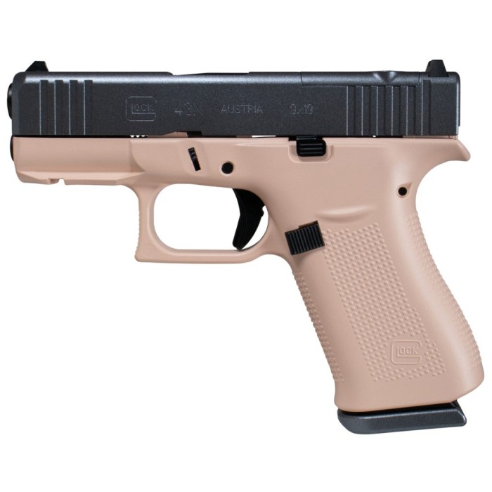 GLOCK 43X MOS 9MM PEACH FUZZ SCT 10RD