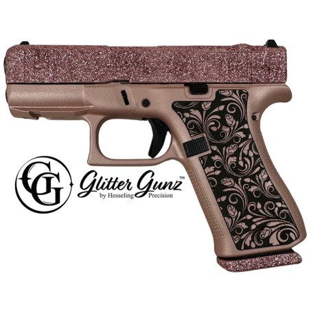 GLOCK 43X MOS 9MM 3.41 GLITTER GUNZ ROSE GOLD