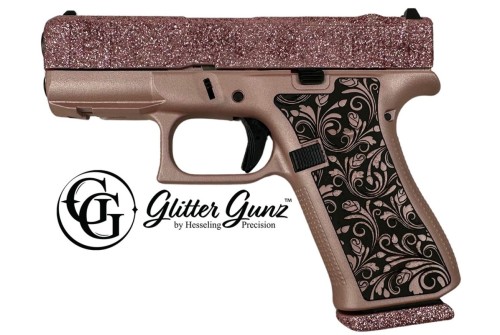 GLOCK 43X MOS 9MM 3.41 GLITTER GUNZ ROSE GOLD