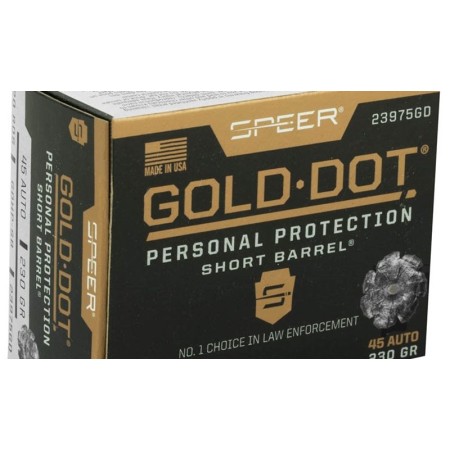SPR GOLD DOT 45ACP 230G HP SB 20/200 UPC: 604544647310