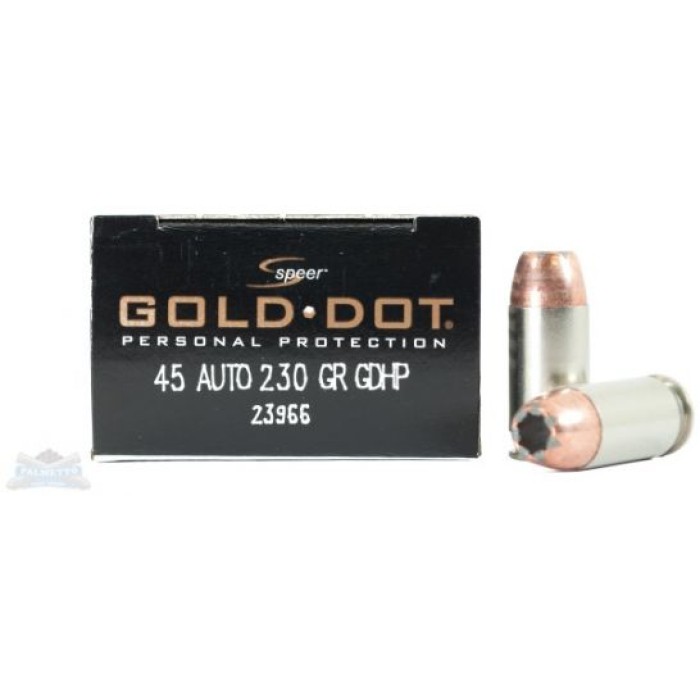 Speer 45 Auto/ACP 230gr Gold Dot Ammunition 20rds - 23966