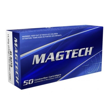 Magtech 45 Auto/ACP 230gr FMJ SWC Ammunition 50rds - 45B