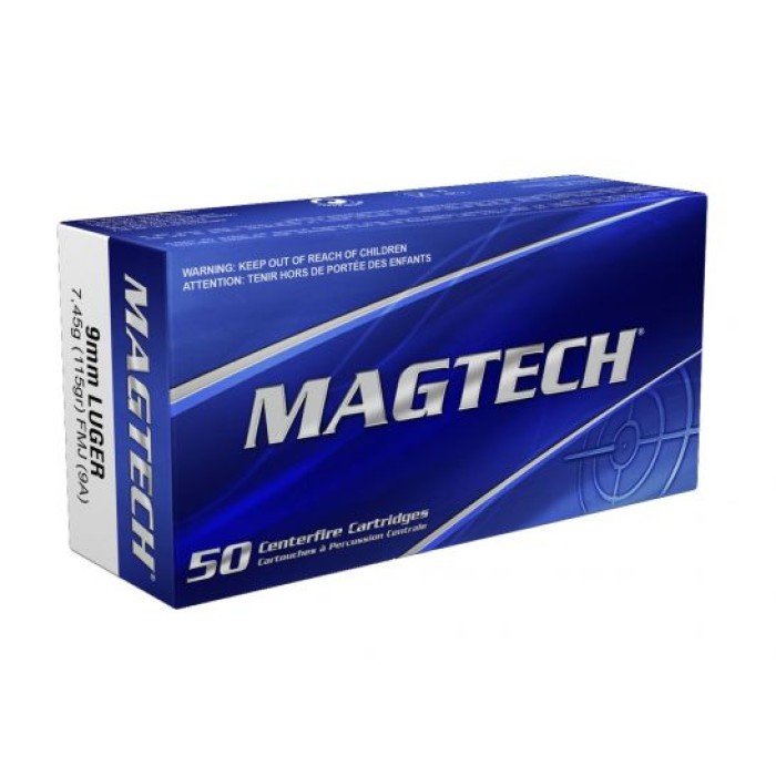 Magtech 9mm Luger 115gr FMJ Ammunition 50rds - 9A