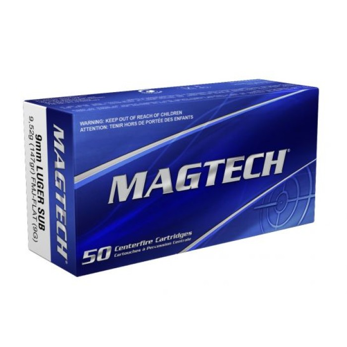 Magtech 9mm Luger 147gr FMJ Ammunition 50rds - 9G